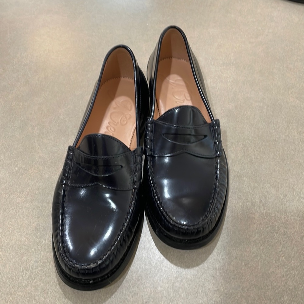 Perfect JCrew black penny loafers